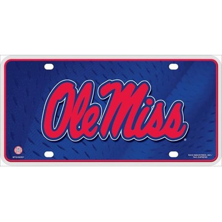 RICO Rico LP-5516 Ole Miss Deluxe Novelty Metal License Plate LP-5516